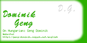 dominik geng business card